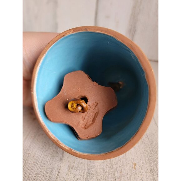 Vintage roadrunner pottery clay chime bell bird southwestern wood pecker decor - Picture 8 of 8